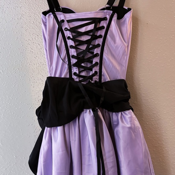 Sugar Thrillz Black and Lavender Lace Chemise - Picture 3 of 3